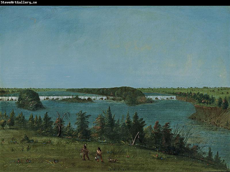 George Catlin Las cataratas de San Antonio